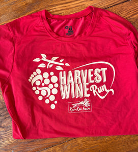 Harvest Wine Run - Ladies Tee in Red