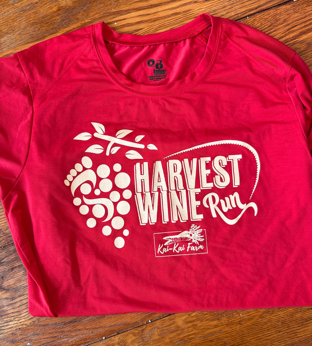 Harvest Wine Run - Ladies Tee in Red