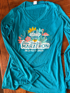 2023 OFFICIAL 13.1/26.2 L/S Shirt in TEAL -WOMEN'S