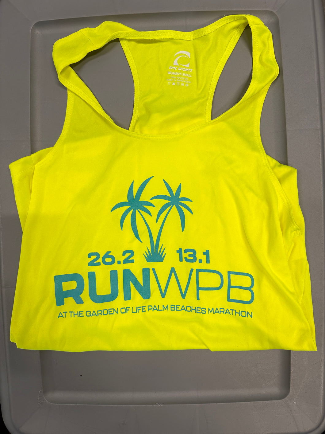 Ladies Yellow Racerback Tank