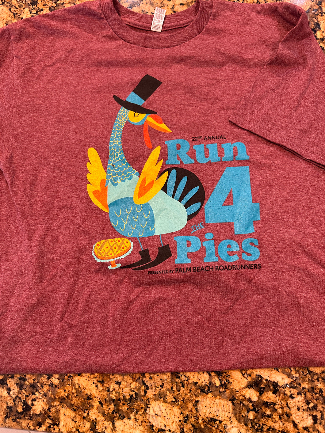 Unisex Soft Cotton Tee - Run 4 the Pies - Burgundy Heather