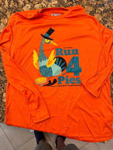 Unisex Long Sleeve Tee - Run 4 the Pies - Orange