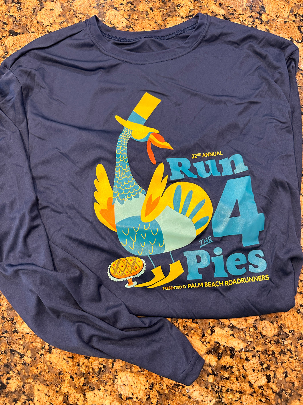 Unisex Long Sleeve Tee - Run 4 the Pies - Navy