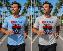Load image into Gallery viewer, Short-Sleeve Unisex Tech Tee (My First Marathon (w Star design)
