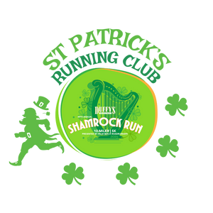 Shamrock Run unisex tech tee in white