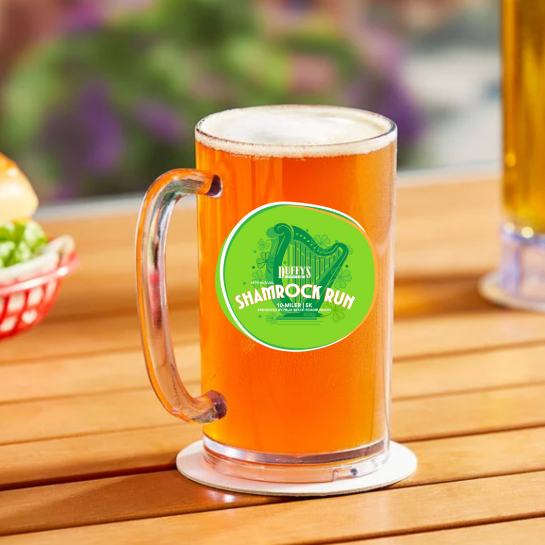 Beer mug- 20 oz plastic- Shamrock Run