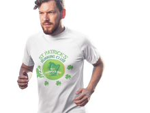 Load image into Gallery viewer, Shamrock Run unisex tech tee in white
