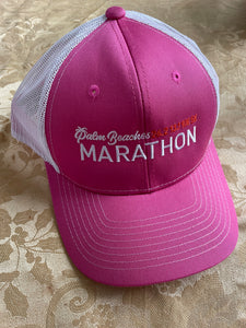 Trucker Hat - Palm Beaches Marathon - Pink