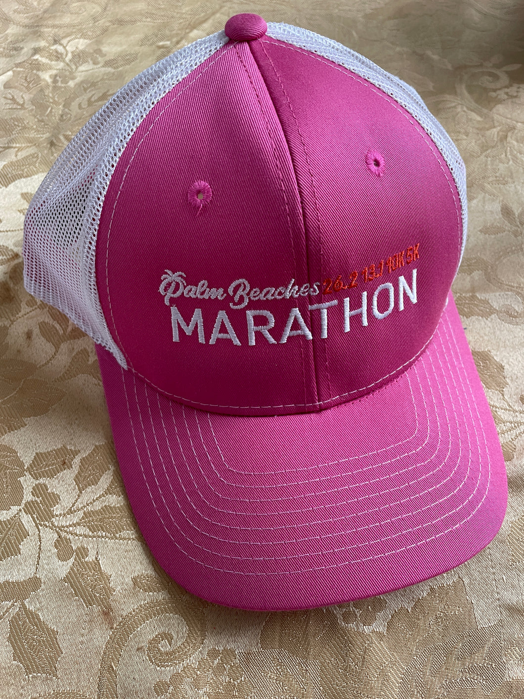 Trucker Hat - Palm Beaches Marathon - Pink